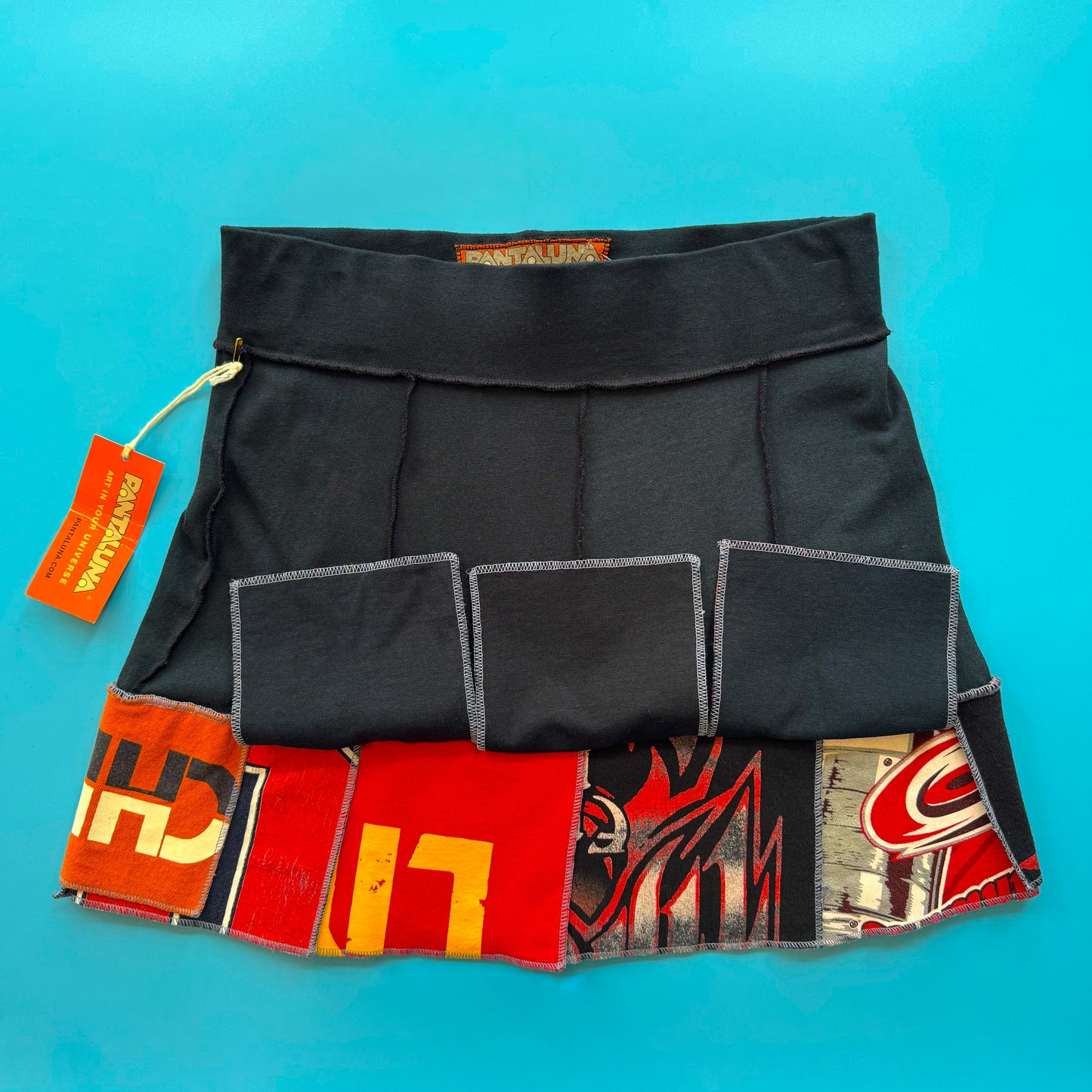 Deadstock Pantaluna Upcycled T-Shirt Skirt in XS
