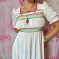 70s Cotton Gauze Peasant Maxi Dress