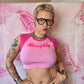 Y2K Naughty Graphic Crop Top