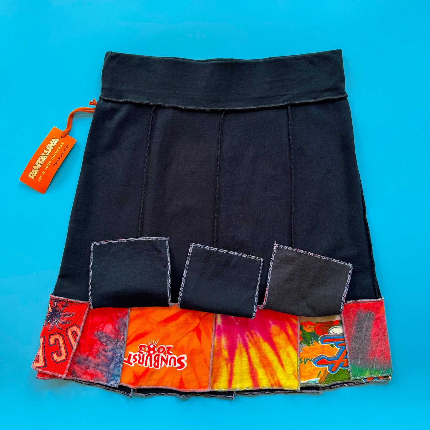 Deadstock Pantaluna Upcycled T-Shirt Skirt in XS