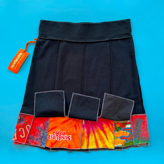 Deadstock Pantaluna Upcycled T-Shirt Skirt in XS