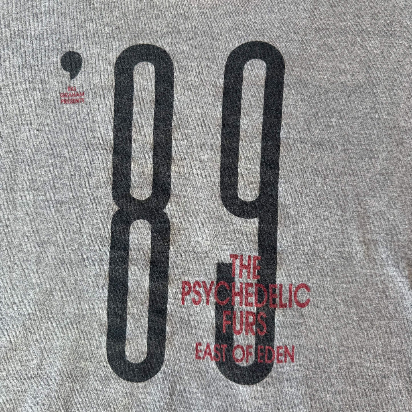 1989-1990 Bill Graham Presents The Psychedelic Furs East of Eden NYE Berkeley Community Theatre T-Shirt