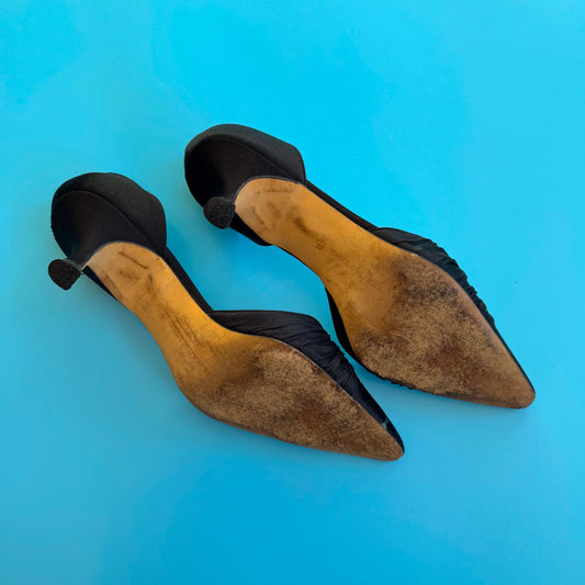 Y2K Satin Manolo Blahnik Kitten Heels