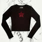 Cleo Violet Red Fuzzy Leopard Print Star Long Sleeve Tee