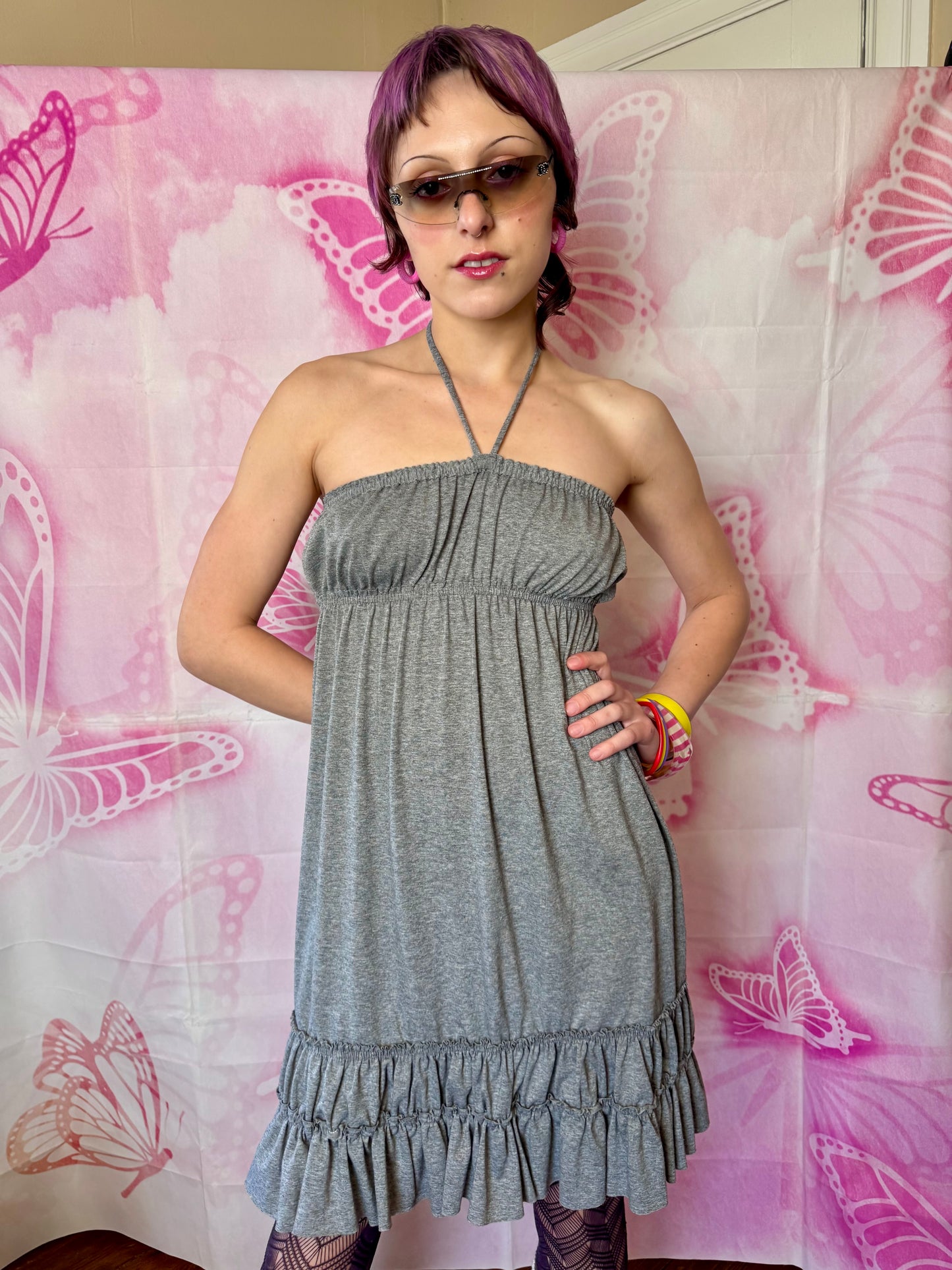 Y2K Juicy Couture Heathered Halter Dress