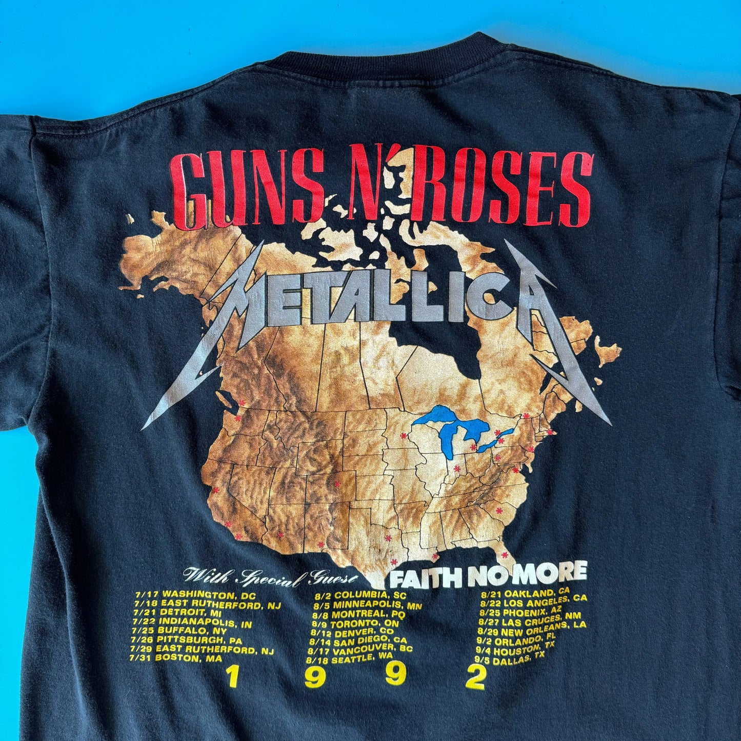 1992 Metallica/ Guns N’ Roses Tour T-Shirt