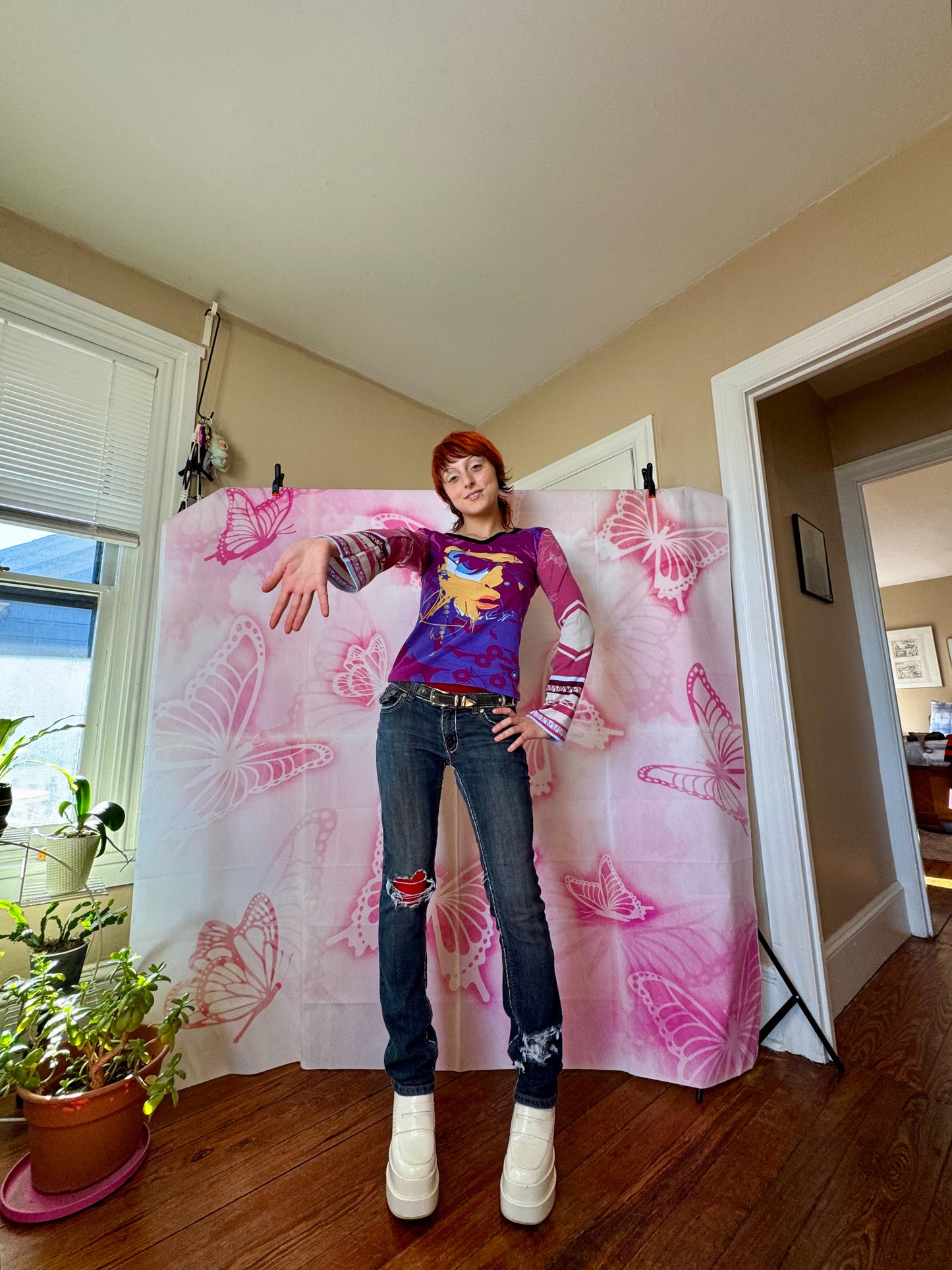 Y2K Deadstock Hayes Graphic Long Sleeve Tee