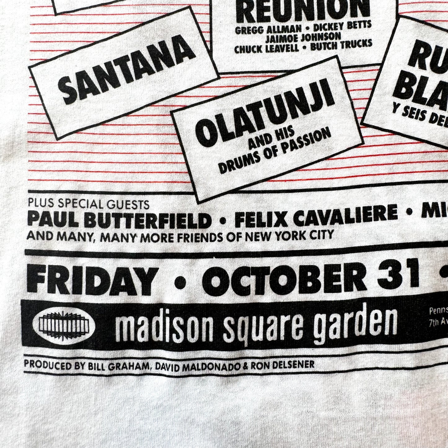 1986 “Crack Down” Benefit Concert T-Shirt