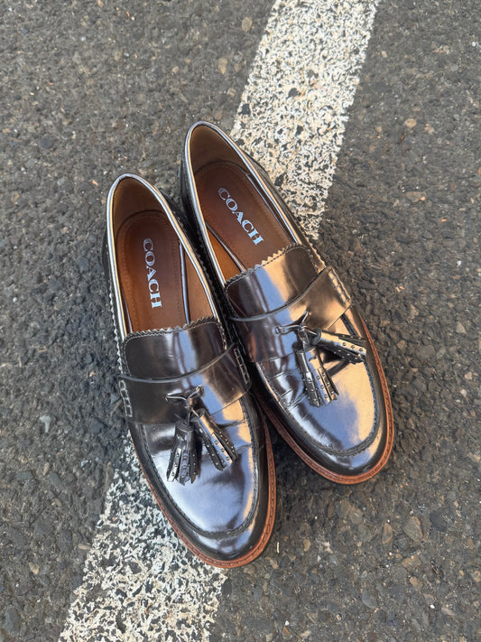 Y2K Coach Metallic Loafers