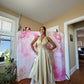 Y2K Lace Bodice Gold Flouncy Gown