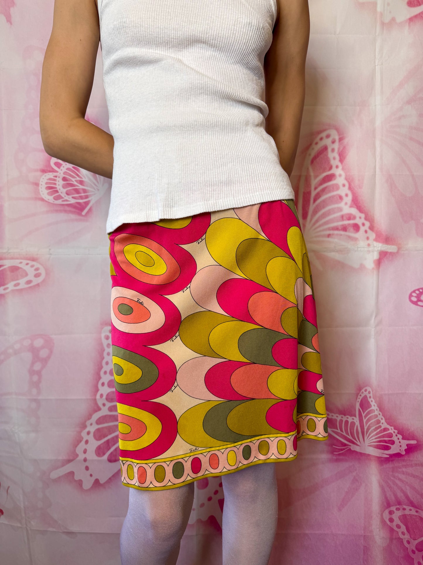 εϊз COMING SOON εϊз 1960s Emilio Pucci Psychedelic Peacock Skirt