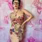 Y2K Tribal Tattoo Embellished Mesh Maxi