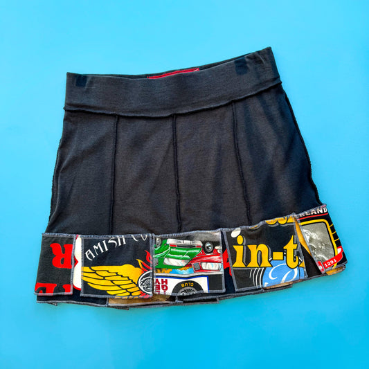 Deadstock Pantaluna Upcycled T-Shirt Skirt in XS