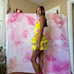 80s Betsey Johnson Punk Label Tulip Print Dress