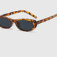 Narrow Oval Frame Retro Sunglasses