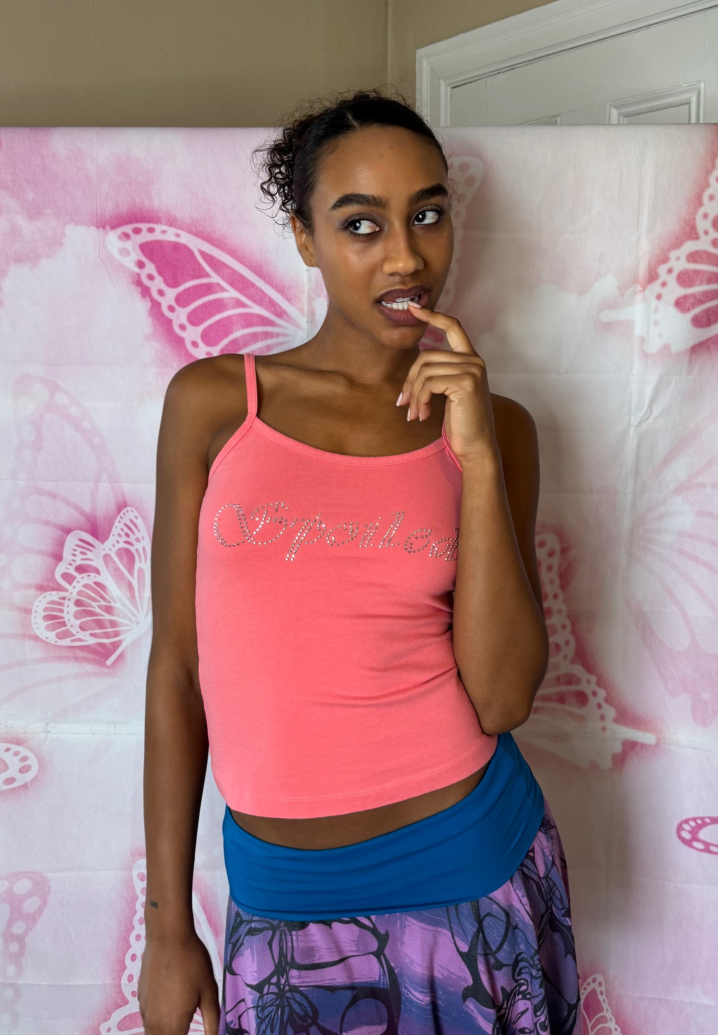 Y2K “Spoiled” Bedazzled Tank
