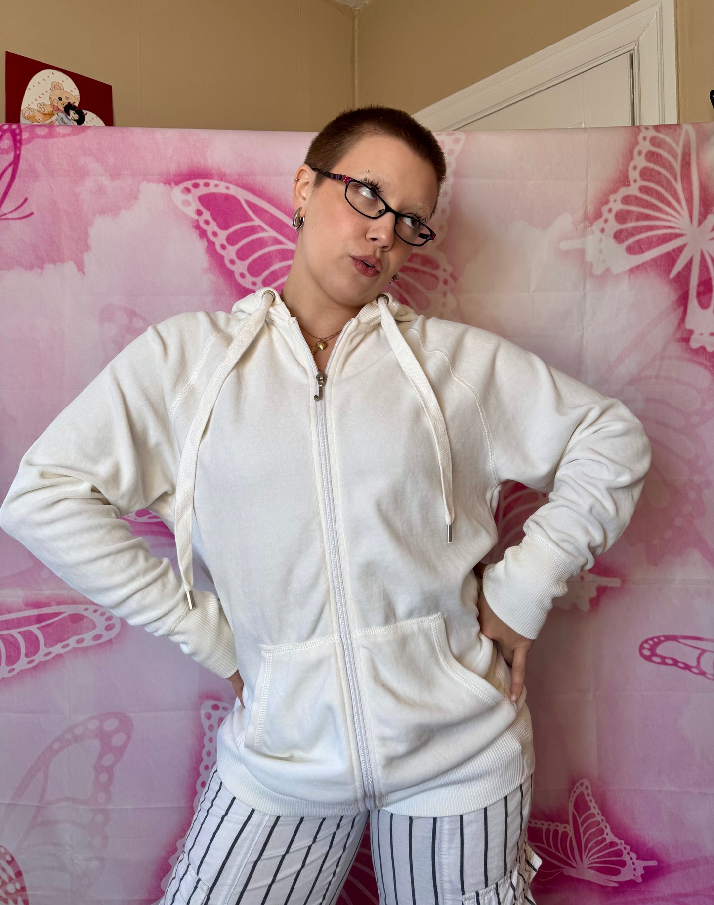 Y2K Juicy Couture Oversized Zip Up Hoodie