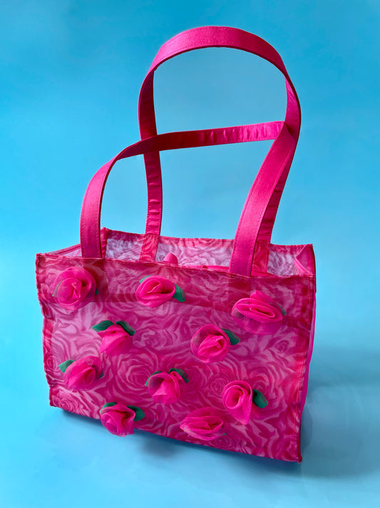 εϊз COMING SOON εϊз 00s Betsey Johnson Mesh Rosette Purse ~ Pink