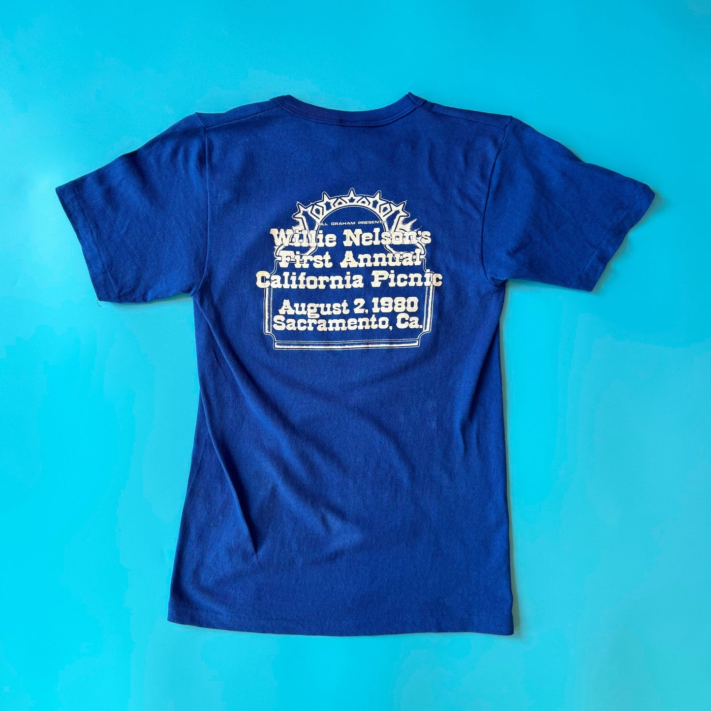 1980 Bill Graham Presents Willie, Emmylou, Merle & Lacy J. First Annual California Picnic T-Shirt
