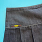 90s Todd Oldham Pleated Denim Mini Skirt