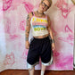 2004 RARE Victoria’s Secret Pink Rainbow Text “i like…” Graphic Tank