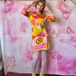εϊз COMING SOON εϊз 1960s Emilio Pucci Geometric Circle Print Silk Jersey Shift Dress w Cord Crystal Belt