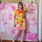 εϊз COMING SOON εϊз 1960s Emilio Pucci Geometric Circle Print Silk Jersey Shift Dress w Cord Crystal Belt