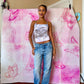Y2K Deadstock Beadazzled Rose Cami in Ice