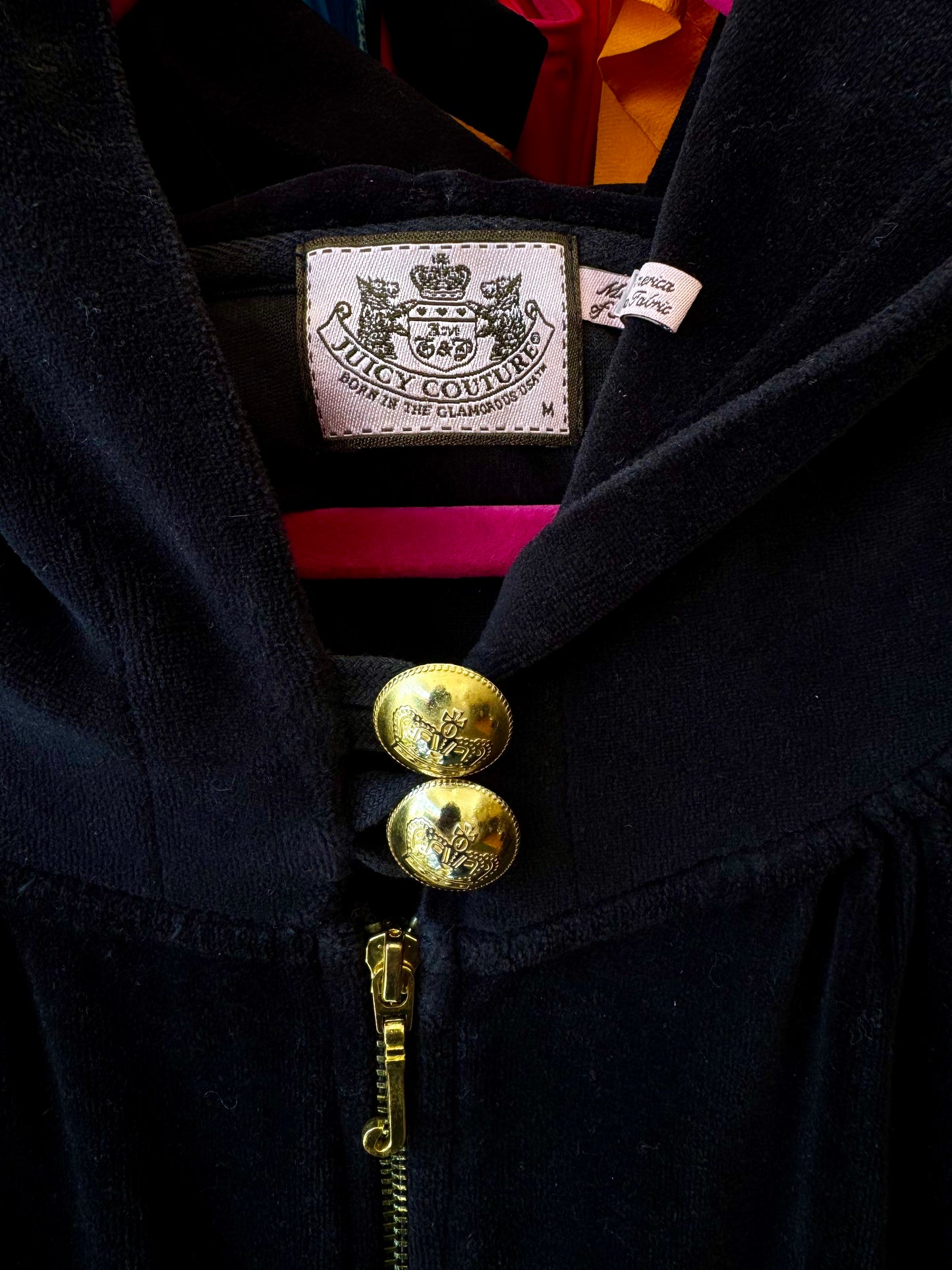 2010s Juicy Couture Oversized Velour Zip Up Hoodie