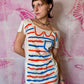 2010s Vintage-Inspired Trompe-L'œil Striped Graphic Tee by Junk Food