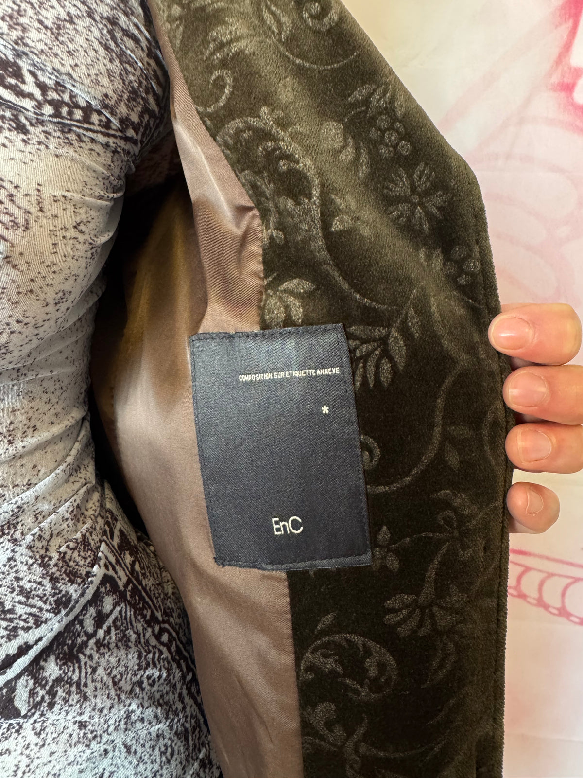 EnC Tailored Embossed Coat