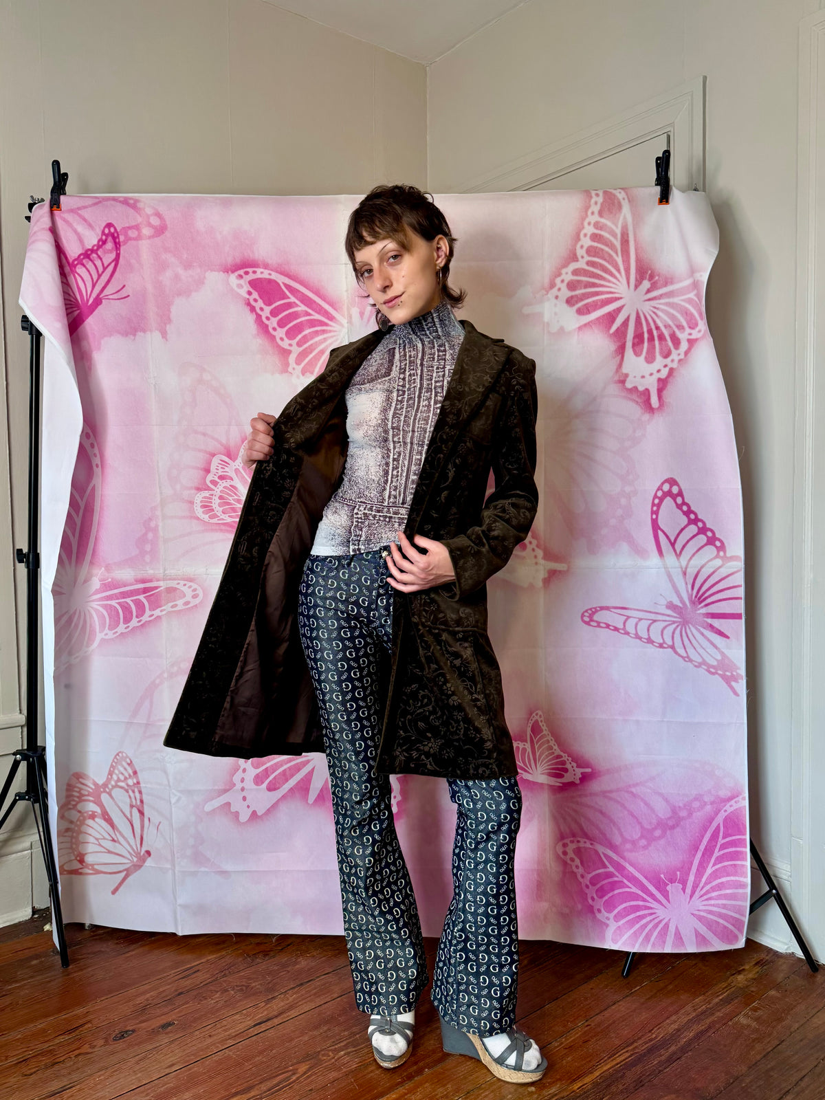 EnC Tailored Embossed Coat
