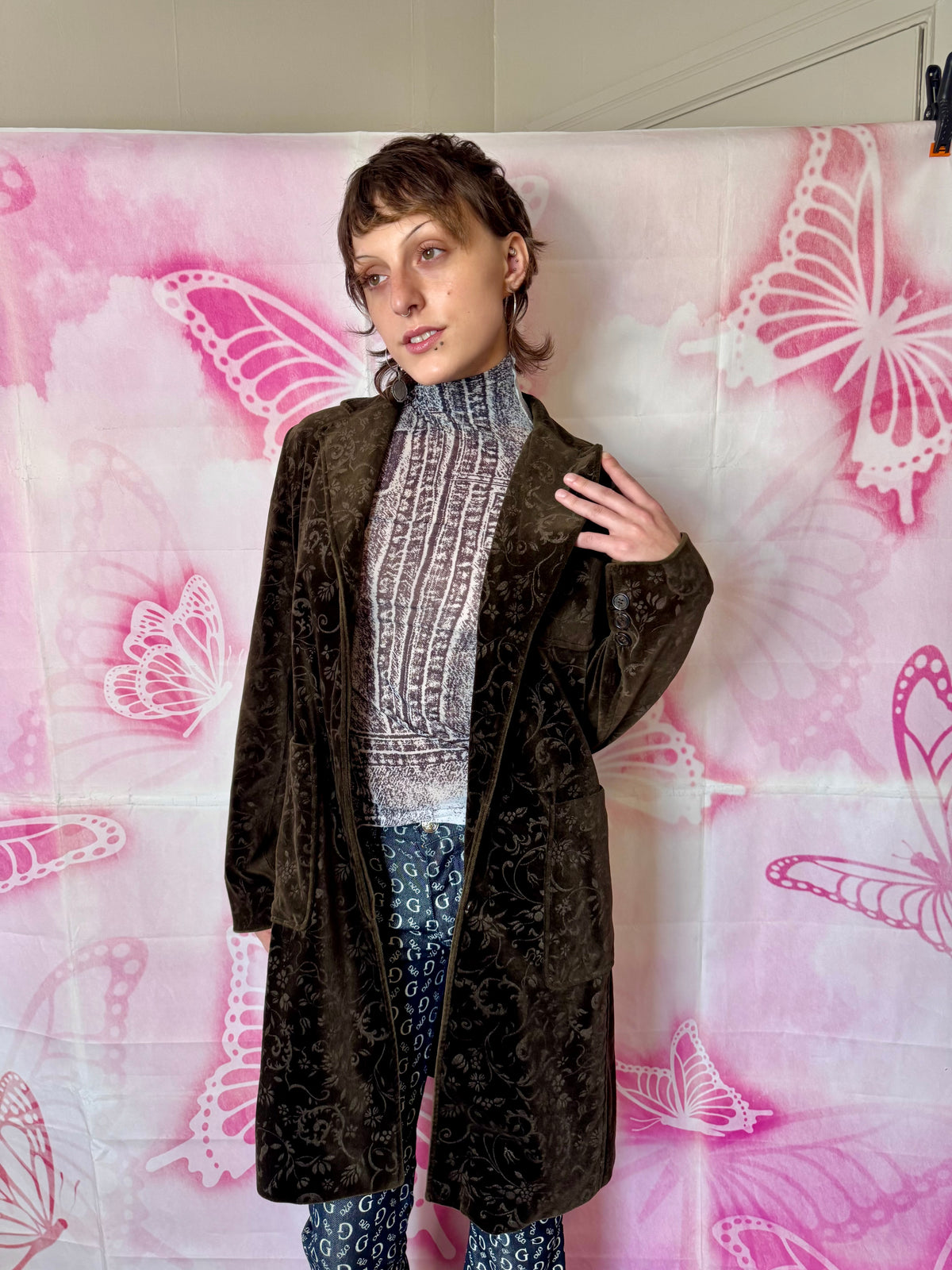 EnC Tailored Embossed Coat