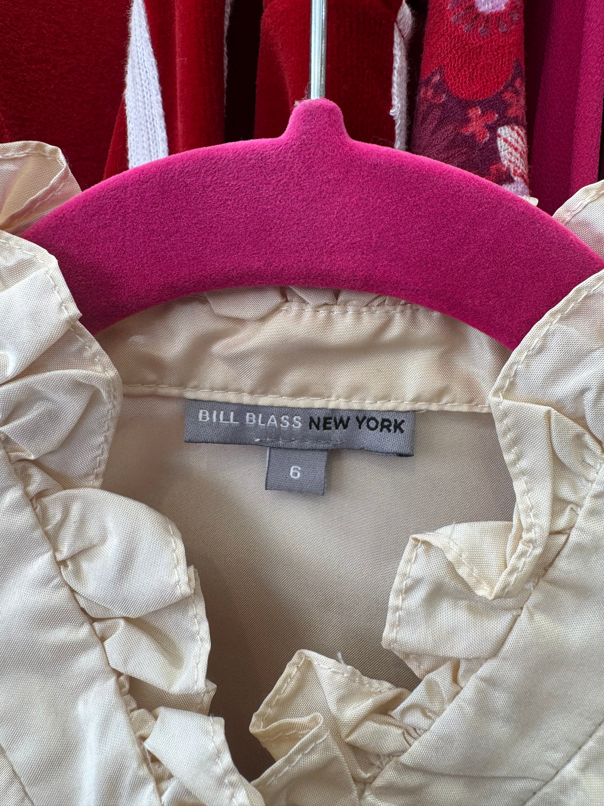 90s Bill Blass New York Edwardian Style Button Blouse