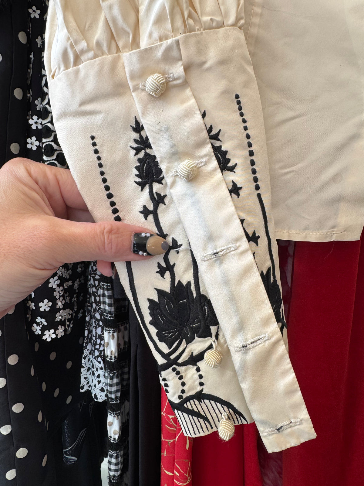 90s Bill Blass New York Edwardian Style Button Blouse