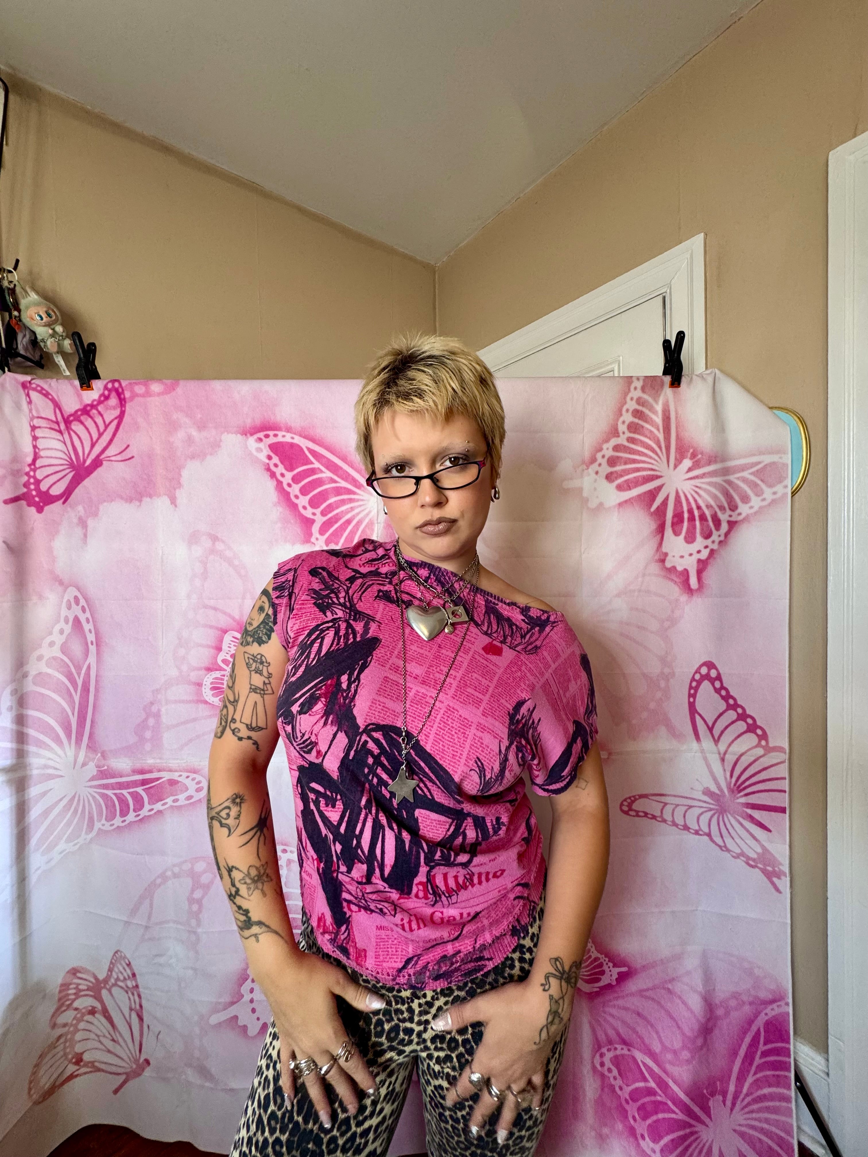 2000 John Galliano Gazette Newspaper Print Sweater – dittovintage