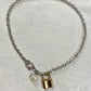 Shop Journal Simple Pearl + Lock Charm Necklace