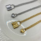Shop Journal Simple Lock Charm Necklace - SILVER SQUARE LOCK
