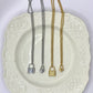 Shop Journal Simple Lock Charm Necklace - SILVER SQUARE LOCK