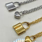 Shop Journal Simple Lock Charm Necklace - SILVER SQUARE LOCK