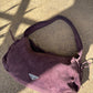 PRADA Purple Suede Shoulder Bag