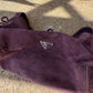 PRADA Purple Suede Shoulder Bag