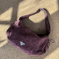 PRADA Purple Suede Shoulder Bag