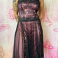 Y2K Betsey Johnson Goth Lace Midi Dress