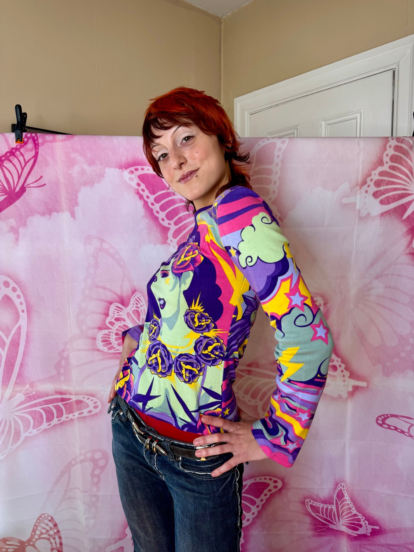 Y2K Deadstock Hayes Graphic Long Sleeve Tee