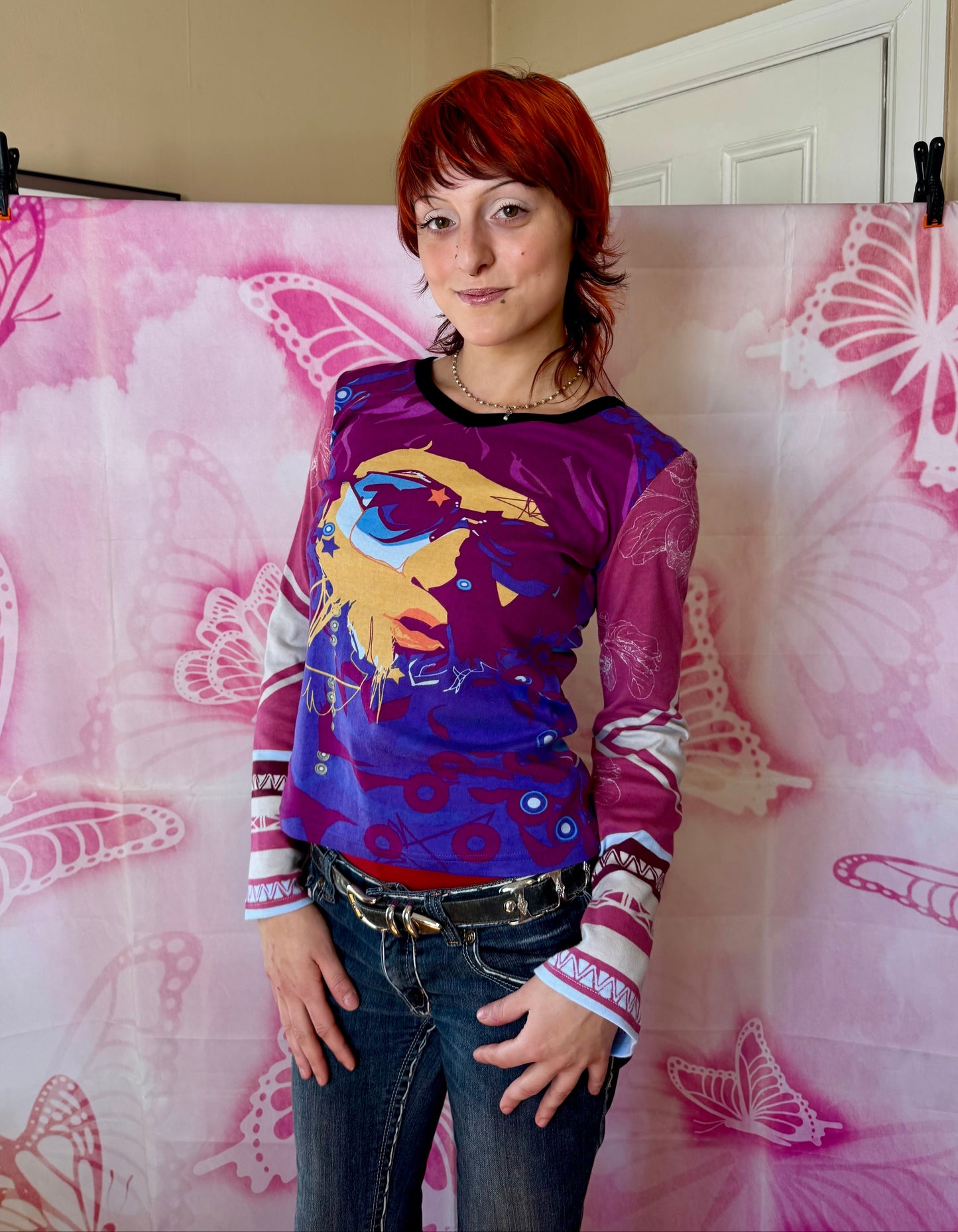 Y2K Deadstock Hayes Graphic Long Sleeve Tee