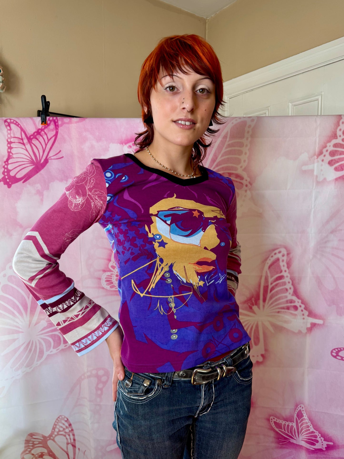 Y2K Deadstock Hayes Graphic Long Sleeve Tee