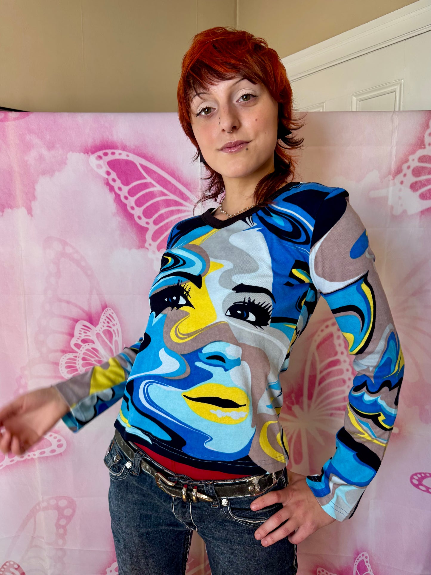 Y2K Deadstock Hayes Graphic Long Sleeve Tee