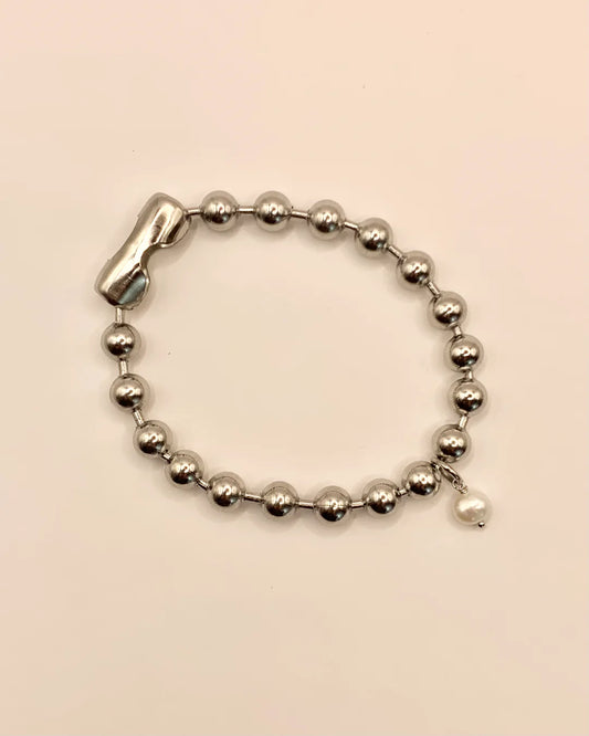 Shop Journal Freshwater Pearl Ball Chain Bracelet