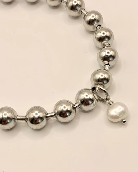 Shop Journal Freshwater Pearl Ball Chain Bracelet